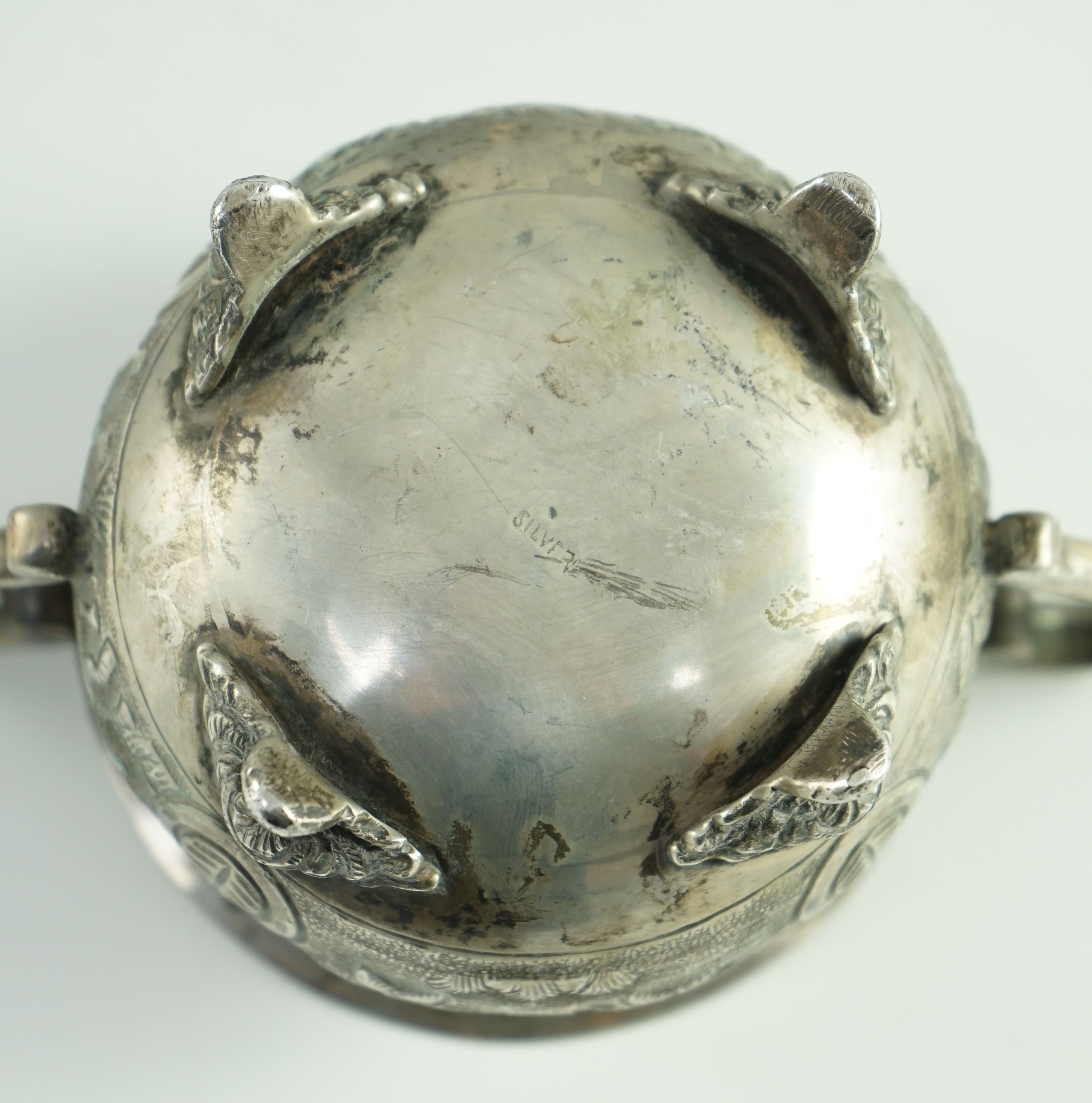 A 20th century Indian four piece silver tea and coffee service